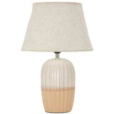 Mauro Ferretti Krem stolna lampa keramička s tekstilnim sjenilom (visina 44 cm) Japandi – Cijene