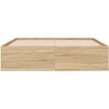 vidaXL Posteljni okvir s predali sonoma hrast 120x190cm inženirski les | Shoptok.si