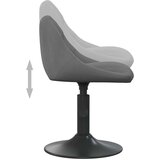  Vrtljivi jedilni stoli 4 kosi temno siv žamet, (20812345) | Shoptok.si