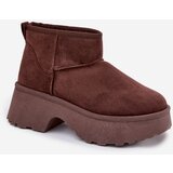 Boto Women's Low Slip-On Insulated Snow Boots Brown Mavelle | Shoptok.si