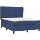  Krevet s oprugama i madracem plavi 140 x 190 cm od tkanine | shoptok.hr
