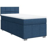 vidaXL Box spring postelja z vzmetnico modra 100x200 cm blago, (21304436) | Shoptok.si
