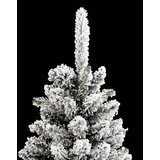 vidaXL Ozka umetna novoletna jelka s snegom 210 cm PVC in PE | Shoptok.si
