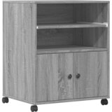  Stalak za pisač s kotačima siva boja hrasta 60 x 48 x 74 cm | shoptok.hr