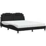  Krevet s madracem crni 160 x 200 cm od umjetne kože | shoptok.hr