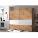 home24 OMARA Z DRSNIMI VRATI, barve grafita, bela, hrast artisan | Shoptok.si