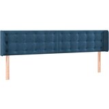  Vzglavje z ušesi temno modro 163x16x78/88 cm žamet, (20933376) | Shoptok.si