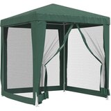 Šator za zabave s 4 mrežasta bočna zida zeleni 2 x 2 m HDPE | shoptok.hr