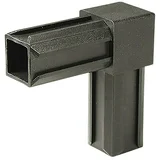 Spojni profil XD 90° 1 izhod (Do x Š x De: 30 x 30 x 2 mm, Plastika, Črna)
