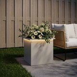  Vrtna posuda za sadnju s LED svjetlom Bijela 50 x 50 x 48 cm | shoptok.hr