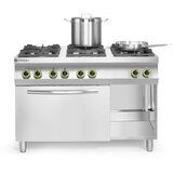 Hendi Gasni šporet 6 plamenika sa konvekcionom rernom GN 1/1, Kitchen Line, 230V/3000W, 28,5kW, 1200x722x(H)900mm | Eponuda.com