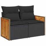  4-dijelni set vrtnih sofa od poliratana s jastucima crni | shoptok.hr