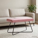  Klupa Ružičasta 80 x 40 x 45 cm Baršun - Ružičasta 80 cm Cijene
