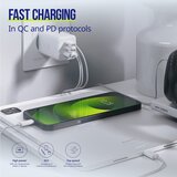 ALLITY zidni punjač GaN PD QC ATC-01-65WACC 2x USB-C 1x USB-A 65W bijeli Slike