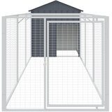  Kućica za pse s krovom antracit 117x405x123 cm pocinčani čelik | Shoptok.si