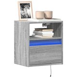  Zidni TV ormarić s LED svjetlima siva boja hrasta 41x31x45 cm | shoptok.hr