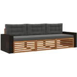  Set vanjskih sofa 3 pcs Prirodna i antracit Poliester | shoptok.hr