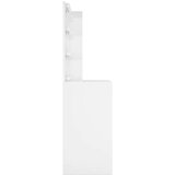  Toaletni stolić s LED svjetlima sjajni bijeli 60 x 40 x 140 cm | Shoptok.si