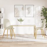 Furnova Jedilni stoli 2 kosa kremno bel žamet, (21954129) | Shoptok.si