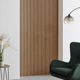 Mömax stenski panel akustik, 4-delni set, barva hrasta, črna | Shoptok.si
