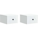  Noćni ormarić za montažu na zid 2 pcs Bijela 33 x 34 5 x 20 cm | shoptok.hr