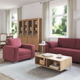  3-delna sedežna garnitura z blazinami v vinski rdeči tkanini, (22054435) | Shoptok.si