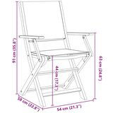  3-dijelni bistro set od tkanine i masivnog drva plava i bijela | shoptok.hr