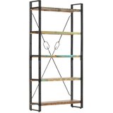 Police za knjige s 5 razina 90 x 30 x 180 cm obnovljeno drvo | Eponuda.ba
