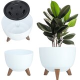 KADAX cvetlični lonec 29 cm s pokrovom za noge in stojalom za rože bel + vložek, (5000353480) | Shoptok.si