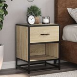 vidaXL Nočna omarica sonoma hrast 40x31x50 cm inženirski les | Shoptok.si