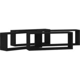 Police na zidu s policom Zidne 4 pcs Crni hrast 60 x 15 x 23 cm | shoptok.hr