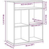 vidaXL Ormarić za knjige bijeli 66x31x80 cm konstruirano drvo | shoptok.hr