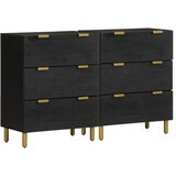  Komoda 2 kom crna 60 x 33 x 75 cm konstruirano drvo | shoptok.hr