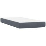 Box Spring krevet s madracem tamno sivi 80x210 cm baršun | shoptok.hr