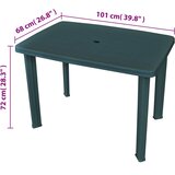  Vrtni stol od plastike zeleni 101 x 68 x 72 cm | shoptok.hr