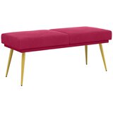  Klupa s dvostrukim slojem Vinska crvena 120 x 45 x 46 cm Baršun | Eponuda.com