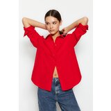 Trendyol Red Loose Fit Woven Shirt Cene