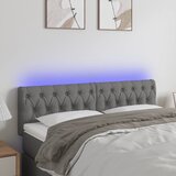vidaXL LED uzglavlje tamnosivo 144 x 7 x 78/88 cm od tkanine Cijene
