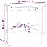  Klubska mizica medeno rjava Ø 62,5x45 cm trdna borovina, (20715747) | Shoptok.si