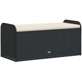  Klupa za pohranu s jastukom crna 115 x 51 x 52 cm od poliratana | shoptok.hr