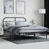  Metalni okvir za krevet s uzglavljem crni 140x200 cm | Eponuda.ba