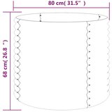  Vrtna sadilica od pocinčanog čelika 80 x 80 x 68 cm smeđa | shoptok.hr
