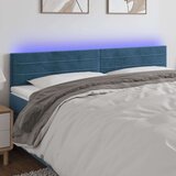 Posteljno vzglavje temno modro 200x5x78/88 cm žamet Cene