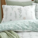 Bianca Bela/zelena 3-delna posteljnina za zakonsko posteljo/podaljšana iz bombažnega perkala 230x220 cm Wild Flowers – | Shoptok.si