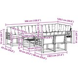  Set vanjskih sofa 9 kom. Prirodna i krem | shoptok.hr