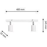  LED ugradna svetiljka TUNE 2xGU10/4,8W/230V bela | Eponuda.com