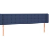 Maison Chic Vzglavna omarica - Nočna omarica - Posteljna omarica z ušesi modro 183x16x78/88 cm blago, (21713279) | Shoptok.si
