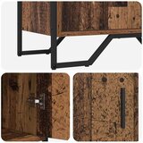 vidaXL s policom s pohranom s vratima Smeđa 78 x 35.5 x 74.5 cm Konstruirano drvo | shoptok.hr