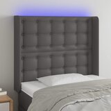  LED uzglavlje sivo 103x16x118/128 cm od umjetne kože | shoptok.hr