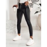 DStreet Spodnie damskie FEMINERO woskowane czarne | Shoptok.si